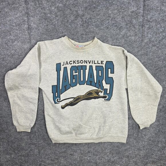 Vintage Jacksonville Jaguars Banned Logo Sweatshirt Men's Size Small Distressed - Picture 1 of 11
